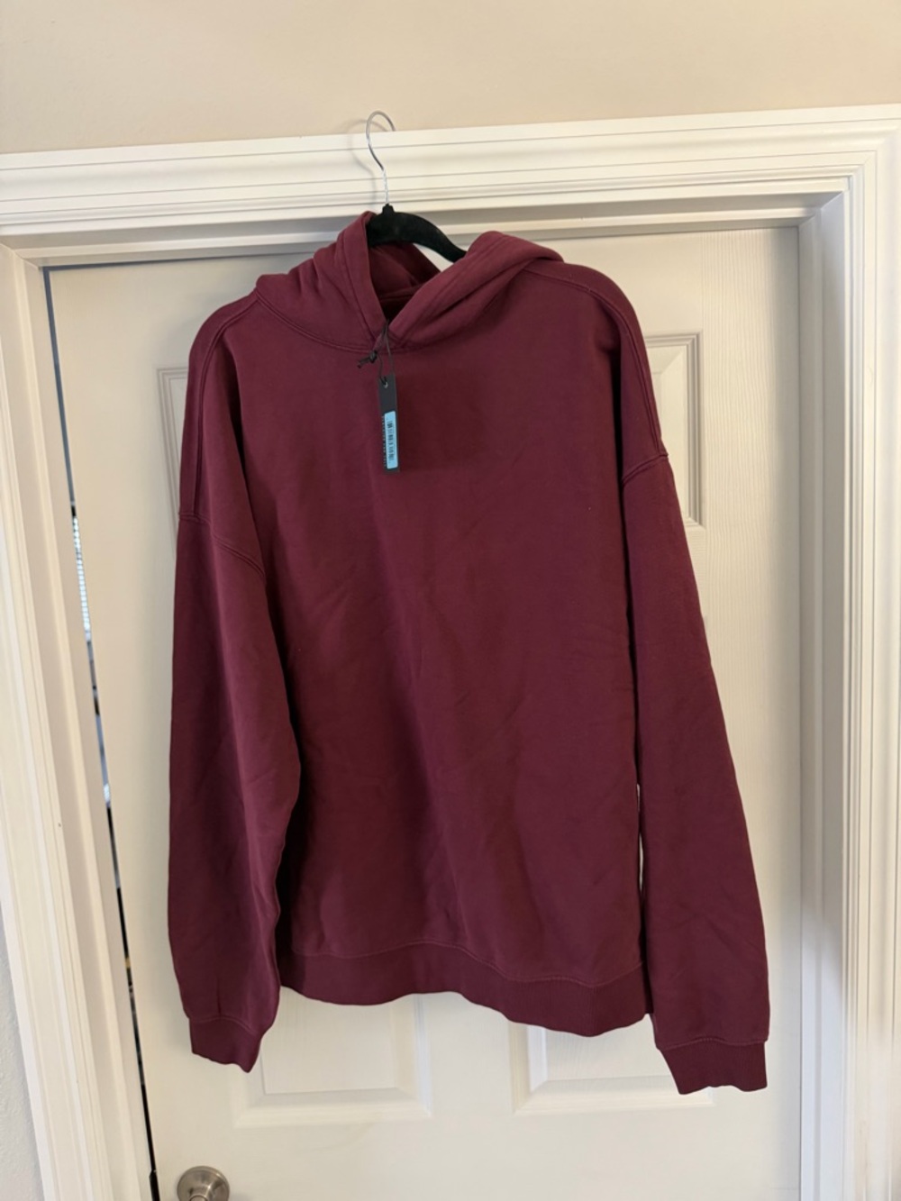 Crewneck Hoodie in Deep Burgundy - Women's Pullover